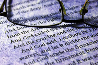 bible with reading glasses